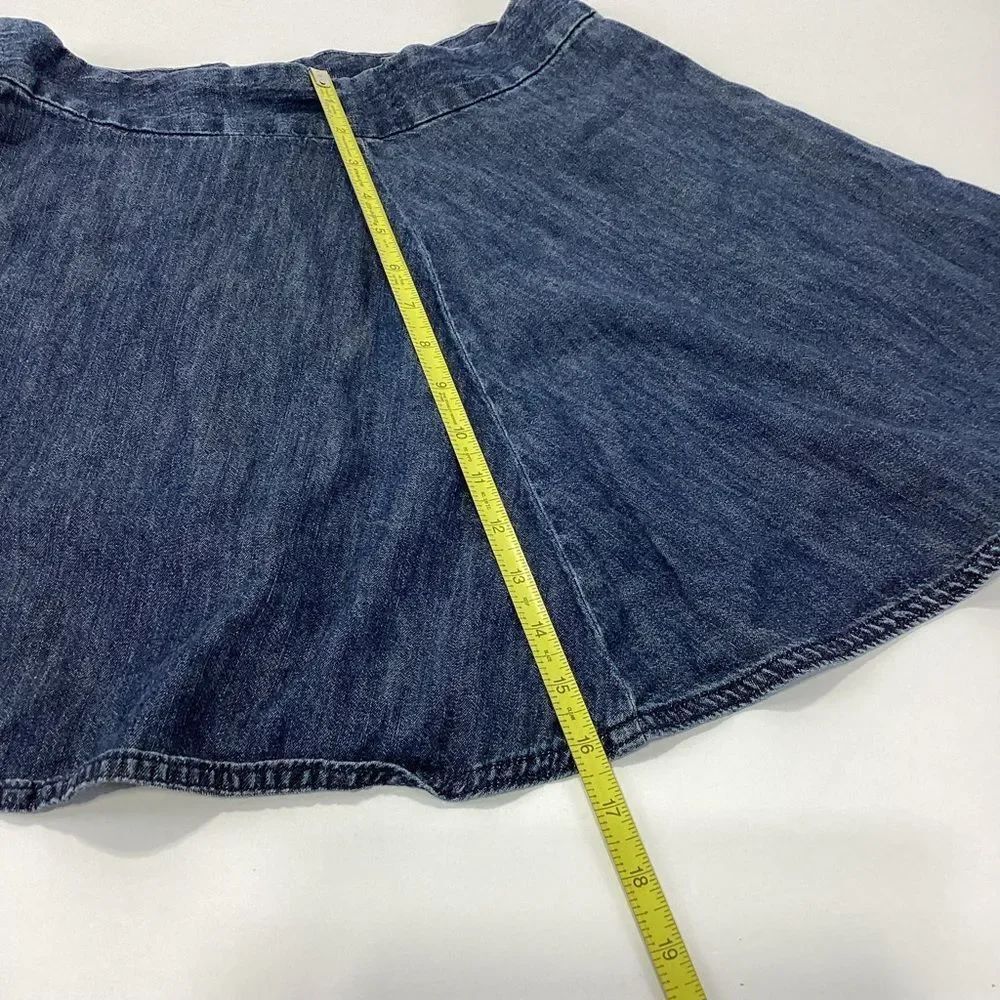 Levis Jean Mini Skater Skirt Flare Blue Denim Medium - Picture 7 of 8